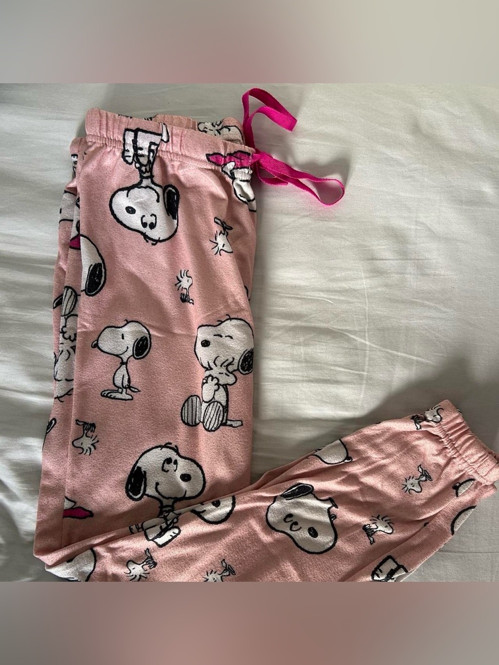 Peanuts Snoopy Pink Fleece Pajama Pants